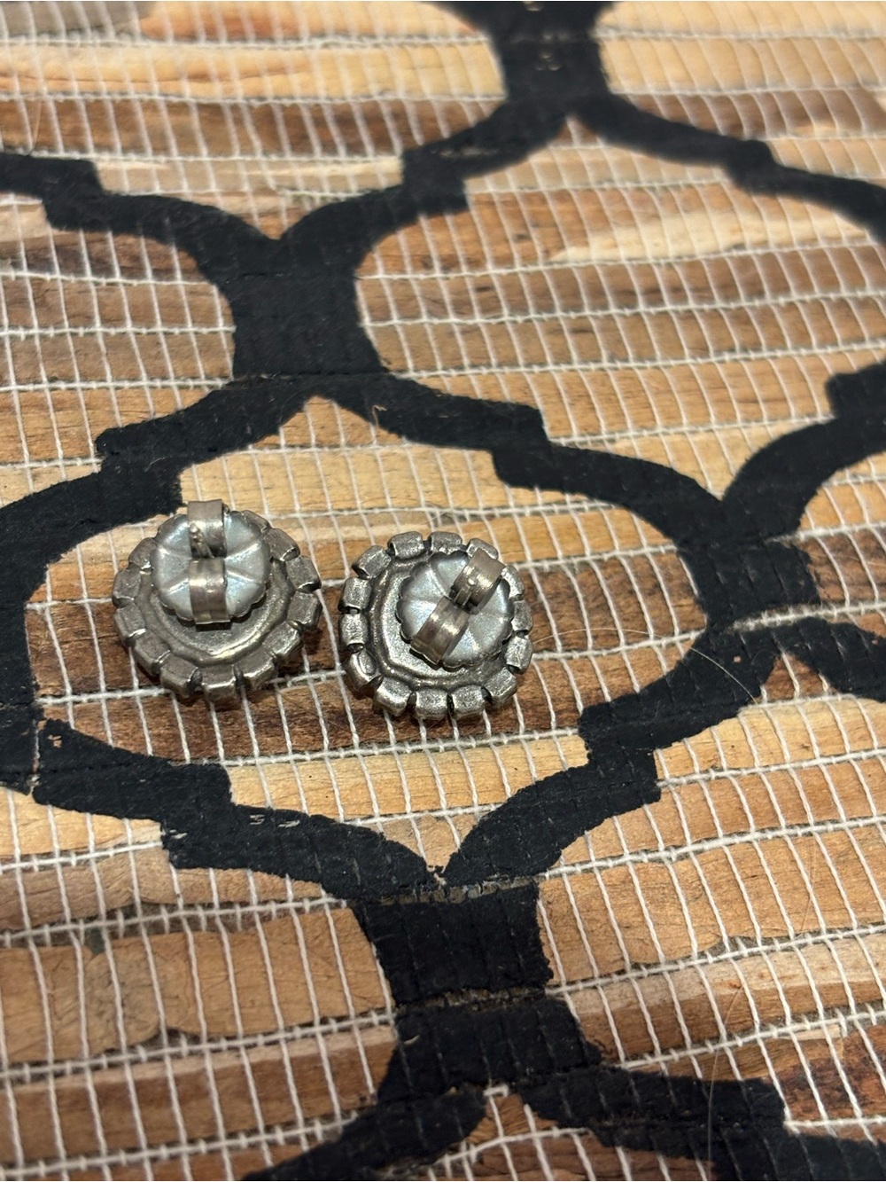 Sabika Stud Earrings with Clear Crystal Halo - Picture 3 of 3